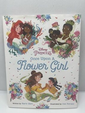 Disney Princess "Once Upon A Flower Girl" Illustrated Book - White Floral Cover
